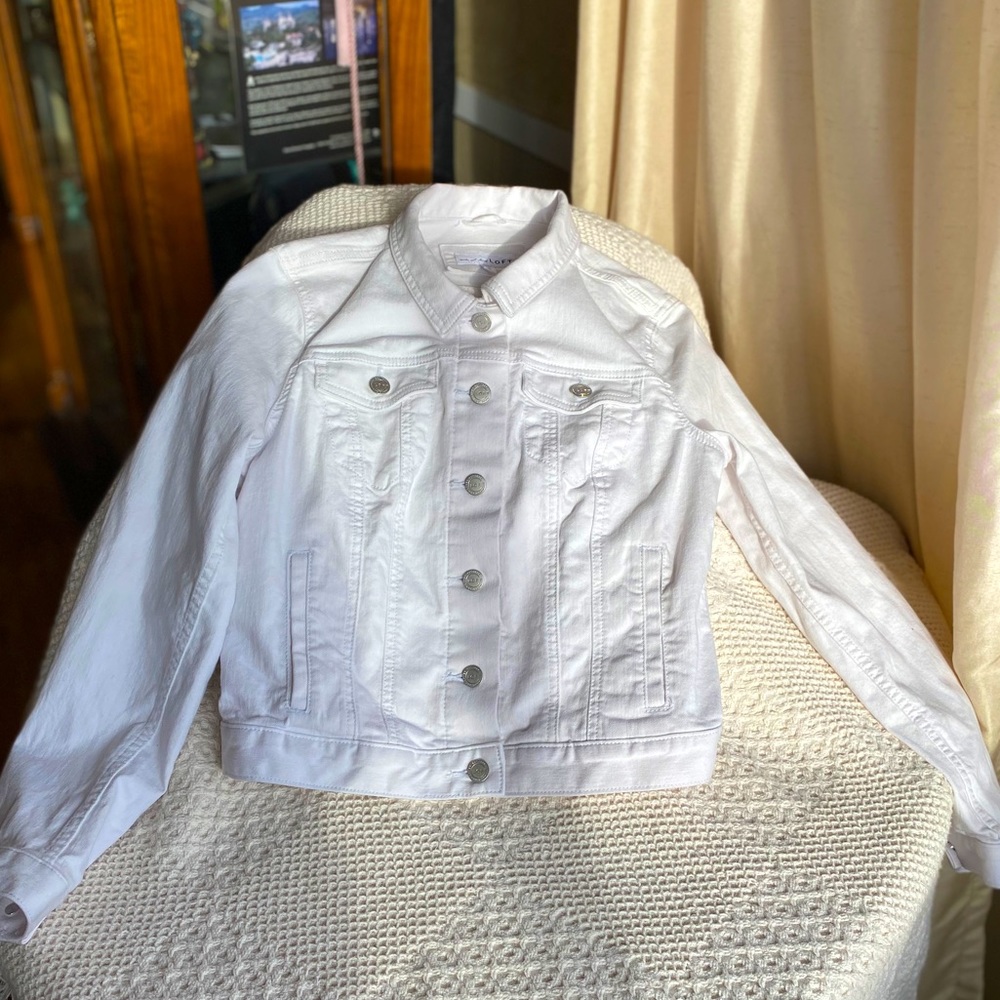 Loft Denim Jacket in White size small